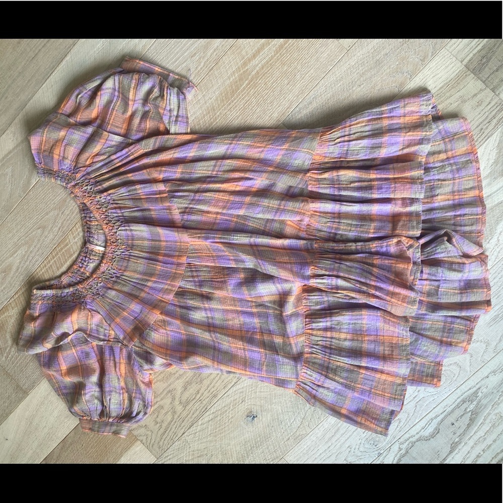 Free People Plaid Mini Dress